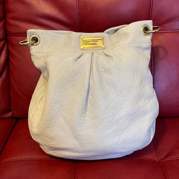Marc Jacobs cream leather too hot to handle shoulder bag satchel purse - Picture 1 of 8